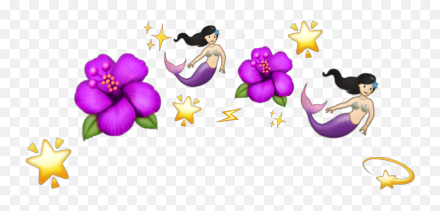 Crown - Flower Crown Emojis Png Transparent,Is There A Mermaid Emoji