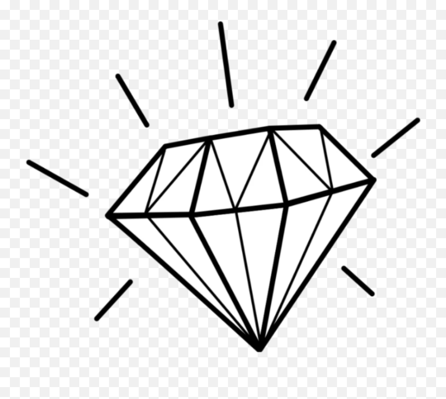 Diamond Diamonds Black Tumblr Simple Doddle Background - Clipart Diamant Emoji,Black Diamond Emoji