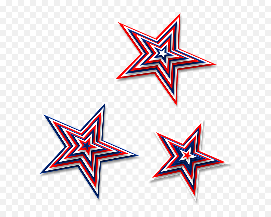 Red White And Blue Stars Transparent - Red White And Blue Stars Transparent Emoji,Blue Star Emoji