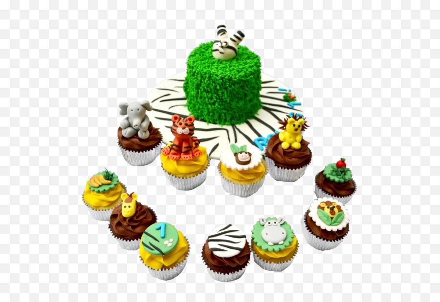 Safari Animals Cupcakes - Cupcake Emoji,Emoji Themed Cake