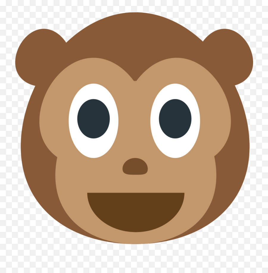 Emojione1 1f435 - Cartoon Emoji,Wide Eye Emoji