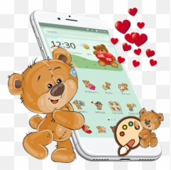 Cute Little Teddy Bear - Cartoon Birthday Emoji