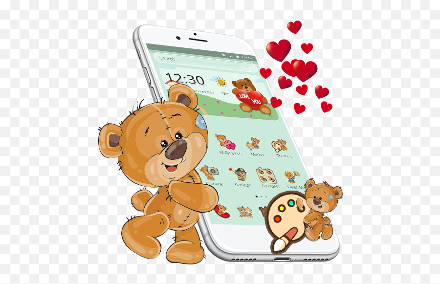 Cute Little Teddy Bear - Cartoon Teddy Bear Birthday Emoji,Bear Fire Emoji