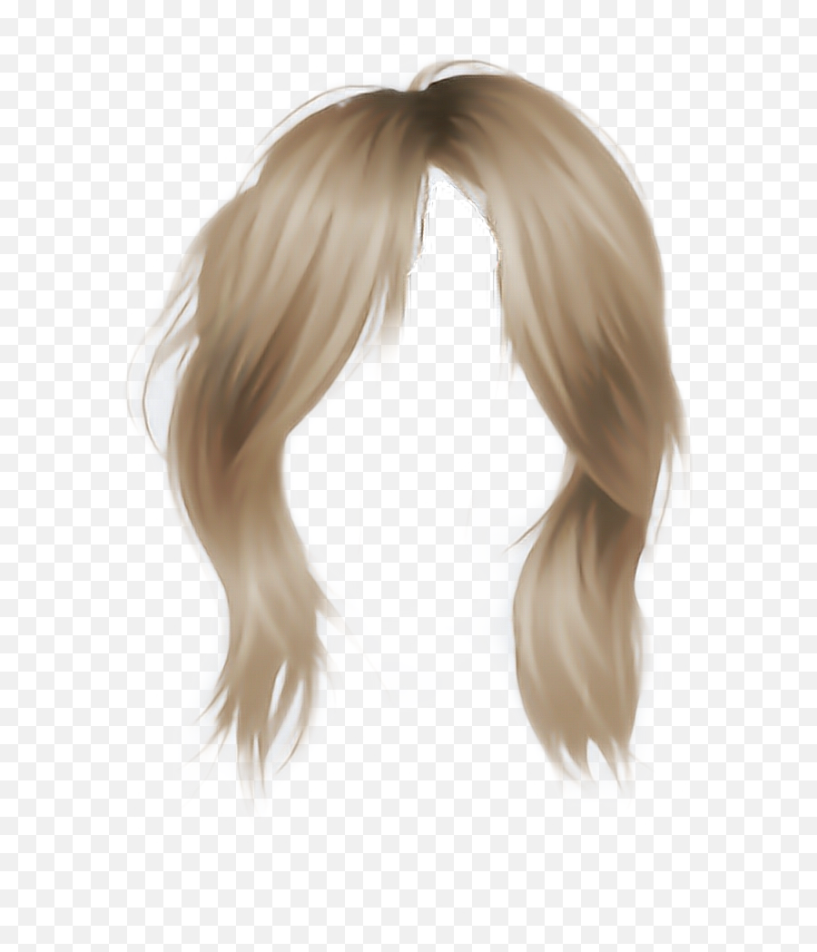 Blonde Hair Cabello Rubio Lacio - Lace Wig Emoji,Blonde Hair Emoji