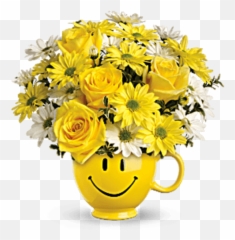 The Be Happy Mug - Teleflora Bouquet Emoji