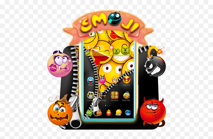 App Insights Emoji Zipper Cute Theme Apptopia - Bombe,Clean Emoji