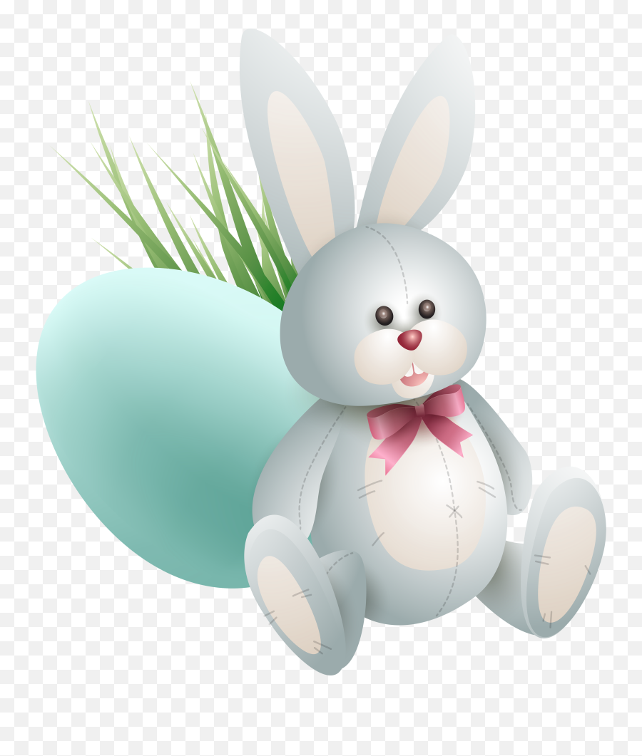 Grass Clipart Bunny Grass Bunny Transparent Free For - Easter Rabbit Transparent Emoji,Emoji Rabbit And Egg