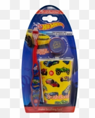 Brush Buddies Hot Wheels Manual Toothbrush Gift Set - Emoji