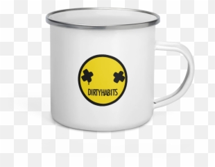 Dirty Habits Enamel Mug - Coffee Damage Emoji