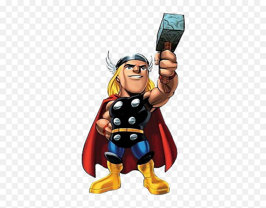 Thor Marvel Avengers Sticker - Marvel Super Hero Squad Thor Png Emoji,Thor Emoji