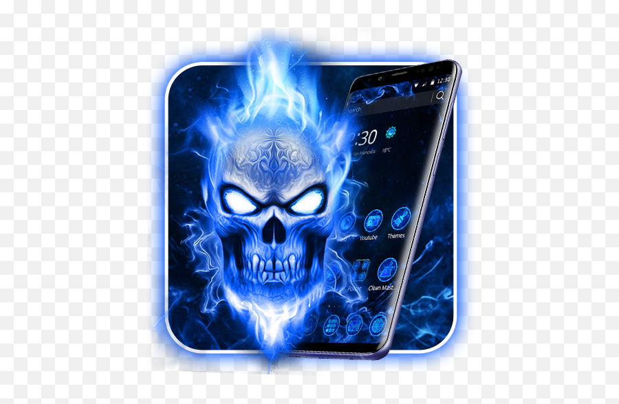 Smoking Blue Devil Skull Theme 112 Apk Download - Com Supernatural Creature Emoji,Blue Devil Emoji