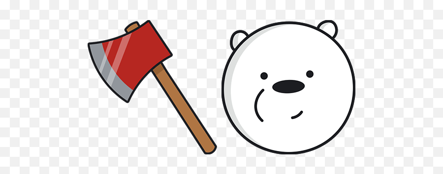 We Bare Bears Ice Bear Fire Axe In 2020 - Dot Emoji,Bear Fire Emoji