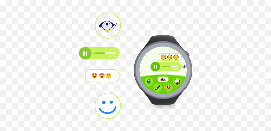 Anda Watch - Circle Emoji,Emoji Watch And Clock