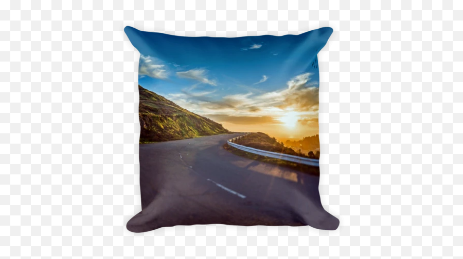 Good Cat Pillow - Mountain Road Hd Wallpapers 1080p Emoji,Large Emoji Pillow