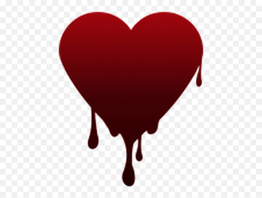 Heart Red Dripping Melting Freetoedit - Heart Sticker Emoji,Melting Heart Emoji