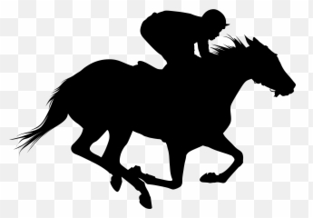 Kentucky Derby Horse Racing - Race Horse Silhouette Png Emoji,Horse Emoticons
