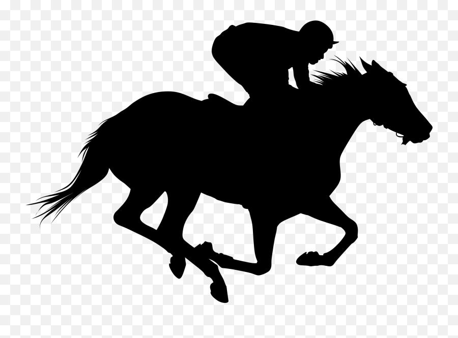 Kentucky Derby Horse Racing - Race Horse Silhouette Png Emoji,Horse Emoticons