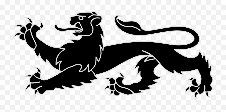 Free Lion Animal Vectors - Heraldic Lion Passant Png Emoji,Strong Emoticon