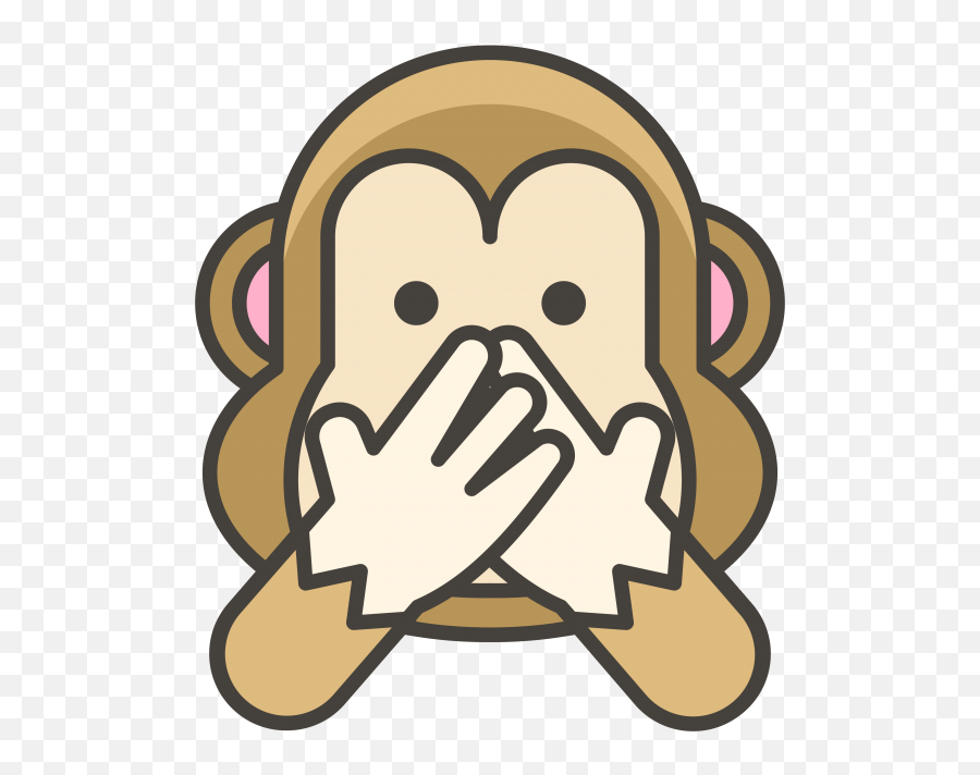 Speak No Evil Monkey Emoji Clipart - Nao Falar Png,Monkey Emoji