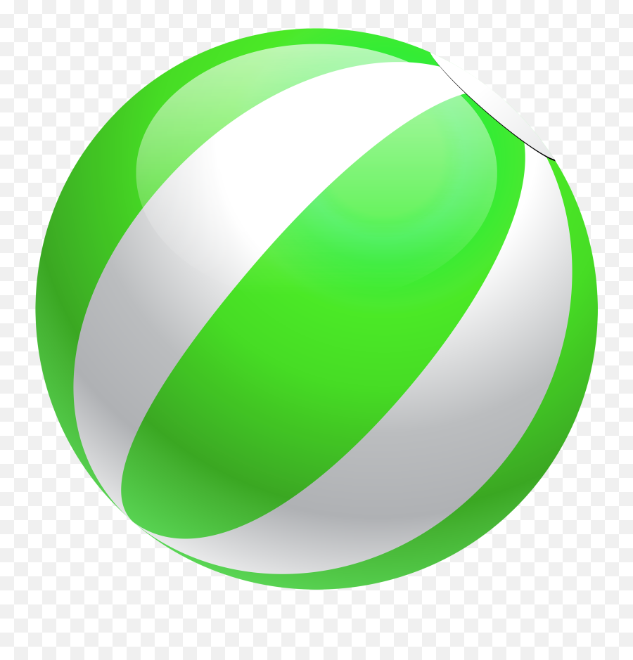 Transparent Green Beach Ball Clipart - Clip Art Emoji,Emoji Beach Ball