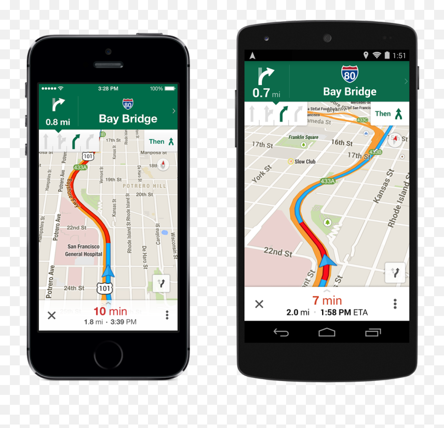 Google Maps For Ios And Android Gets - Google Maps Lane Guidance Emoji,Emoji Cheat Sheet For Iphone