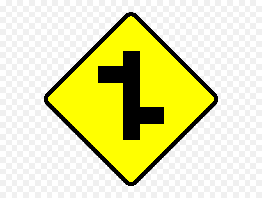 Junction Road Sign Vector Image - Side Road Left Sign Emoji,Leo Zodiac Sign Emoji
