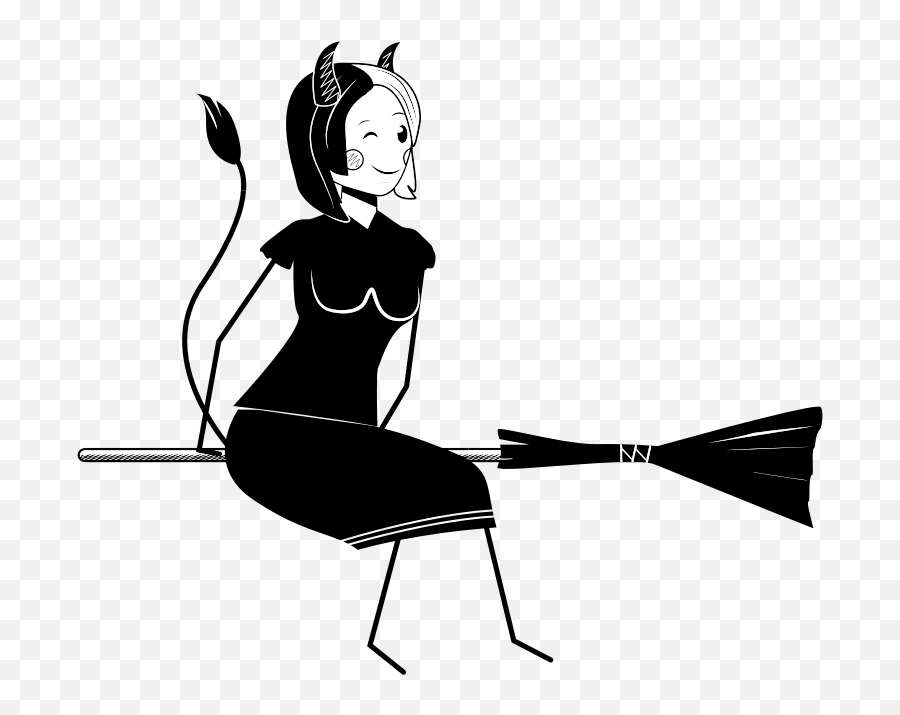 Download Free Png Devil Witch - Evil Woman Free Clipart Emoji,Witch On Broom Emoji
