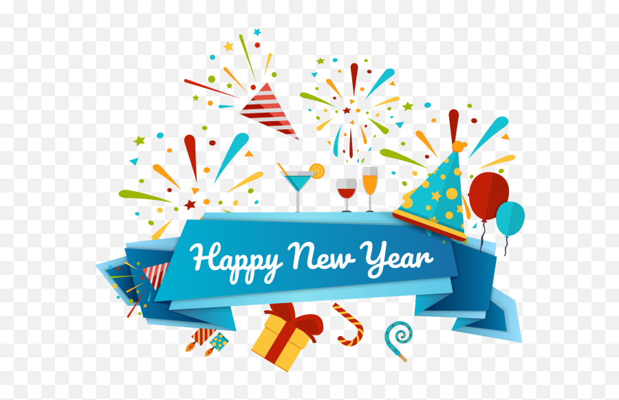 Happy New Year Png Image Free Download Searchpngcom - Happy New Year Design Png Emoji,Happy New Year Emojis