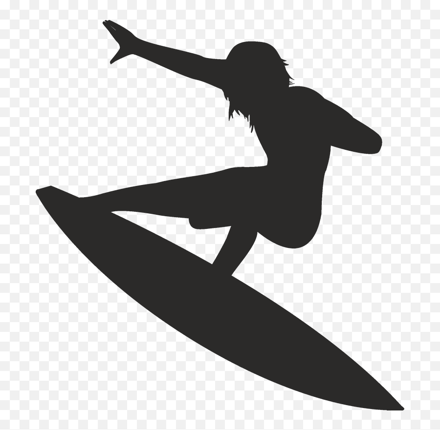 Transparent Background Silhouette - Silhouette Of A Surfboard Emoji,Surfboard Emoji