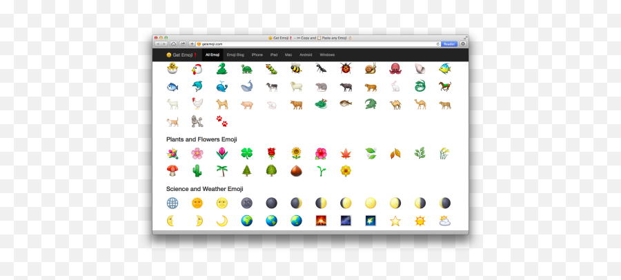 Emoji Blog Get Emoji To Copy And Paste From Your Browser - Screenshot,Hang Loose Emoji