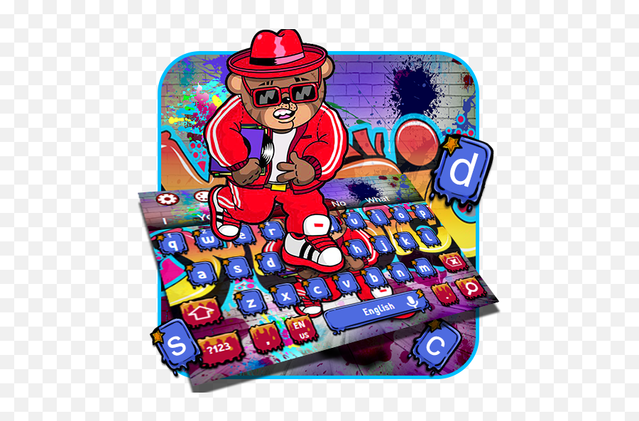 Hip - Hop Bear Graffiti Keyboard U2013 Rakendused Google Plays Playing Games Emoji,Fedora Emoji