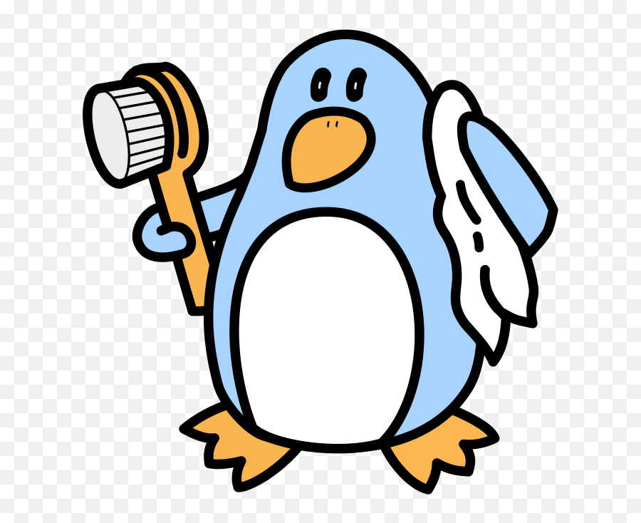 Bathing Penguin Clip Art - Penguin Taking A Bath Png Linux Libre Emoji,Emoji Bathing Suit