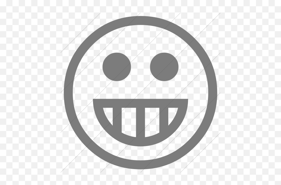 Classic Emoticons Grinning Face Icon - Emoji Black And White Simple,Black Emoticons