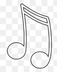 Two Sixteenth Notes Vector - Musical Clipart Black And White Emoji