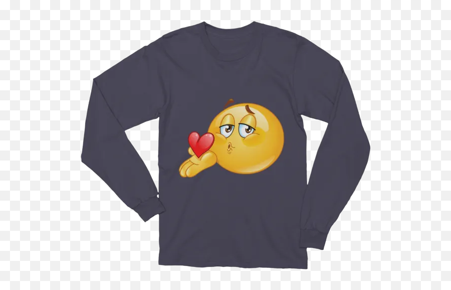 Blowing Kiss Emoji Long Sleeve T - 1929 T Shirt,Animated Kissing Emoji