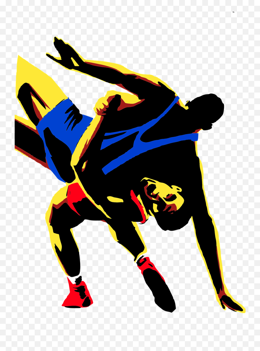 Wrestlers Clipart Folkstyle Wrestling - Wrestling Graphic Emoji,Wrestler Emoji