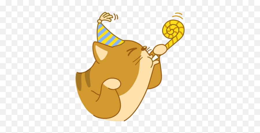 Cat Fatcat Sticker Stickers Birthday - Clip Art Emoji,Birthday Cat Emoji