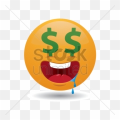 Greedy Emoticon Vector Image - Illustration Emoji