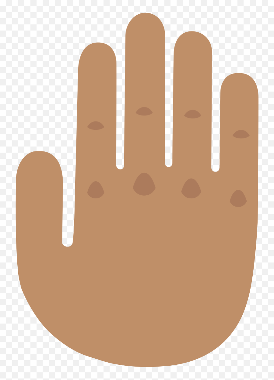 Emoji U1f91a 1f3fd - Glove,Gear Emoji