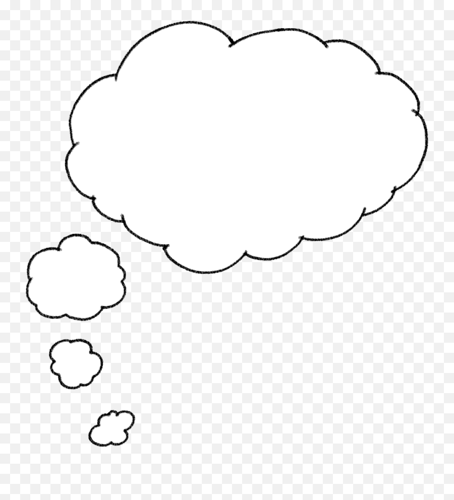 Cloud Clipart Thought Bubble Cloud Thought Bubble - Thought Bubble White Png Emoji,Thought Bubble Emoji