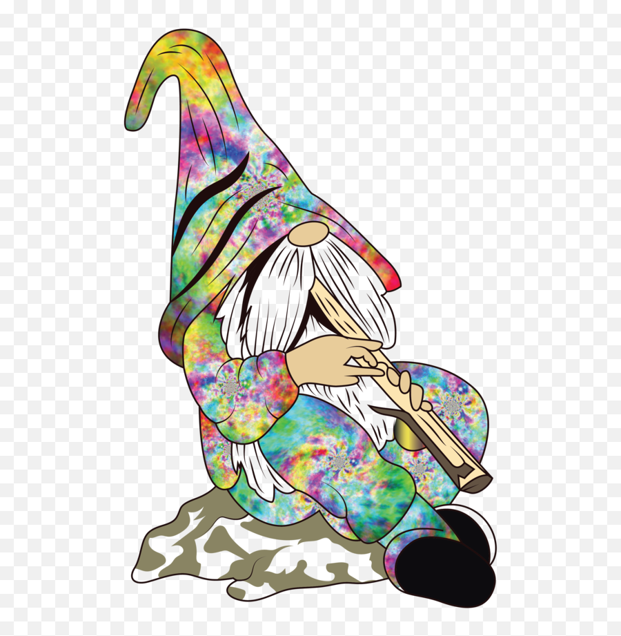 Hippie Gnome 70u0027s Man Age Of Aquarius Woodstock Gnomio - Hippie Gnome Clipart Emoji,Gnome Emoji