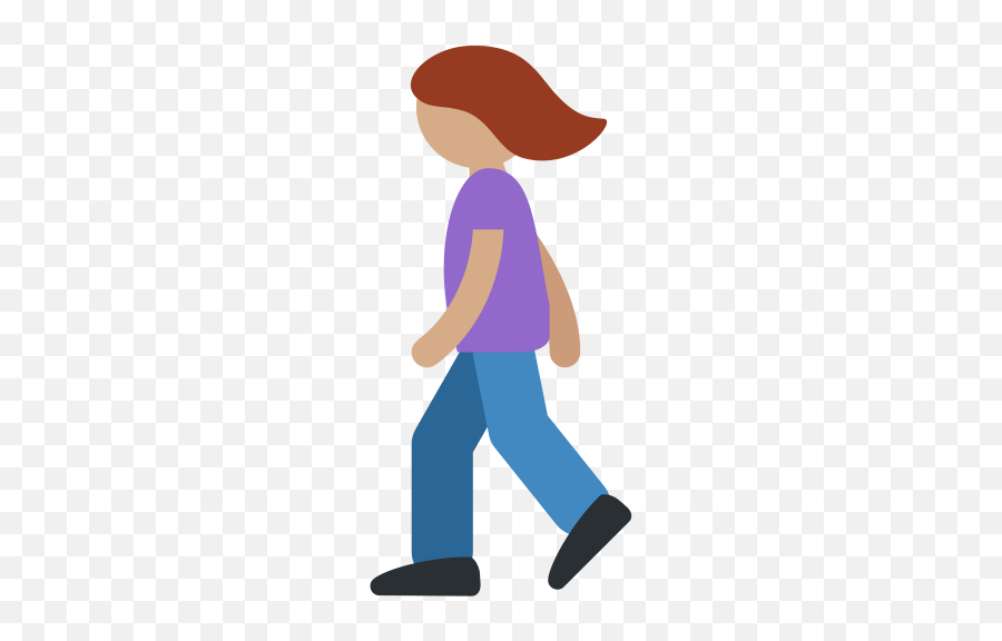 U200d Woman Walking Emoji With Medium Skin Tone Meaning - Icon Person Walking Png,Ice Skating Emoji