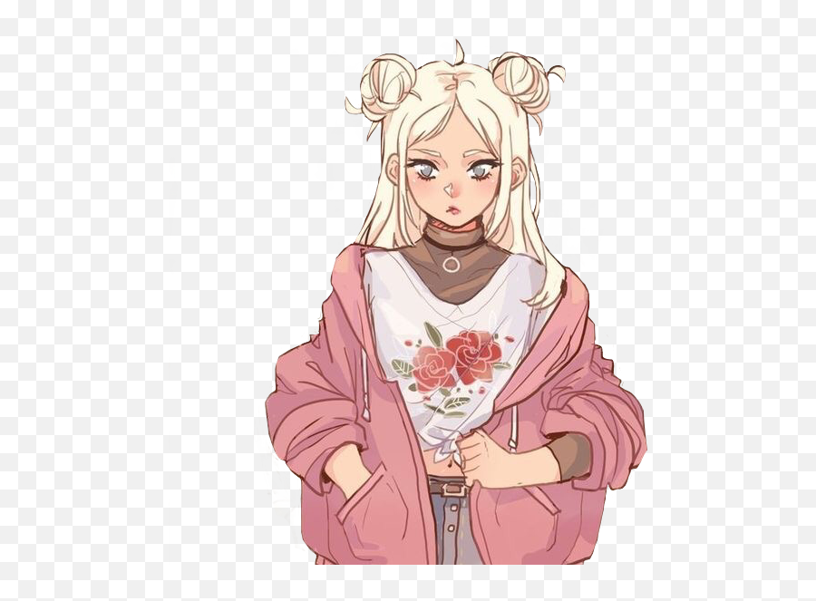 Girl Animegirl Anime Kawaiii Kawaiigirl Cute Blonde Gir - Anime Girl Blonde Hair Emoji,Blonde Girl Emoji