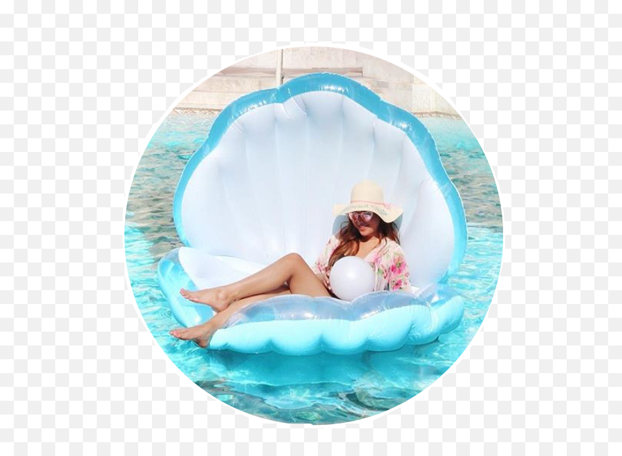 Floatie Pearl Clam Pool Poolside - Inflatable Emoji,Emoji Floaties