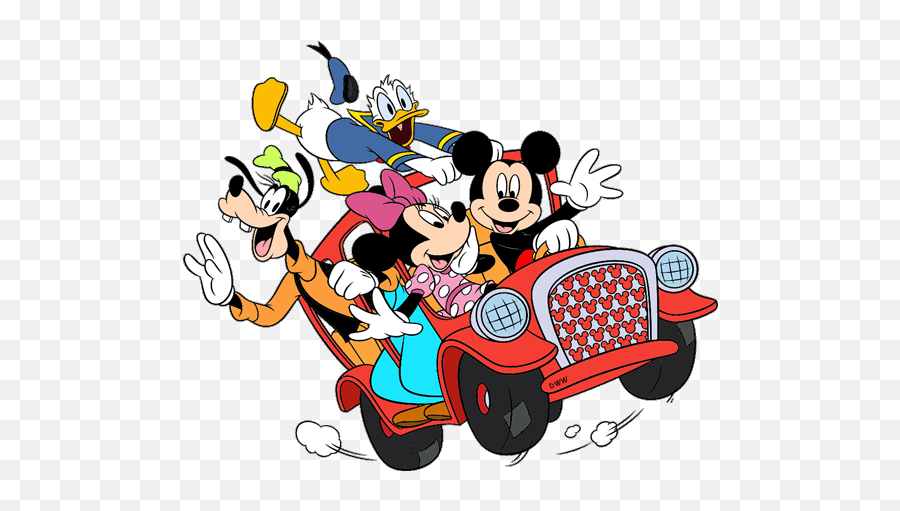 Library Of Mickey Mouse And Friends - Mickey Mouse And Friends In A Car Emoji,Minnie Mouse Emoji Copy And Paste
