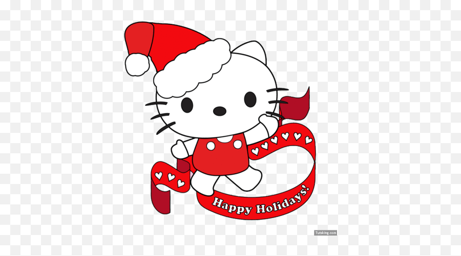 Christmas Hello Clipart - Hello Kitty Navidad Png Emoji,Emoticones De Navidad