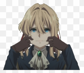 Download 650 Kb Png - Violet Evergarden Salute Png Image Violet Evergarden Trying To Smile Emoji,Salute Emoji
