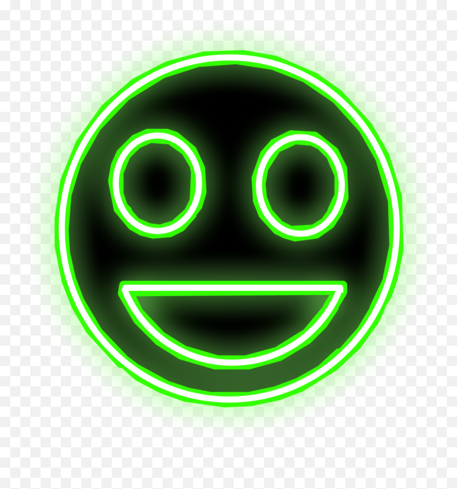 Happy Happiness Green Neon Face Sticker - Happy Emoji,Green Face Emoji