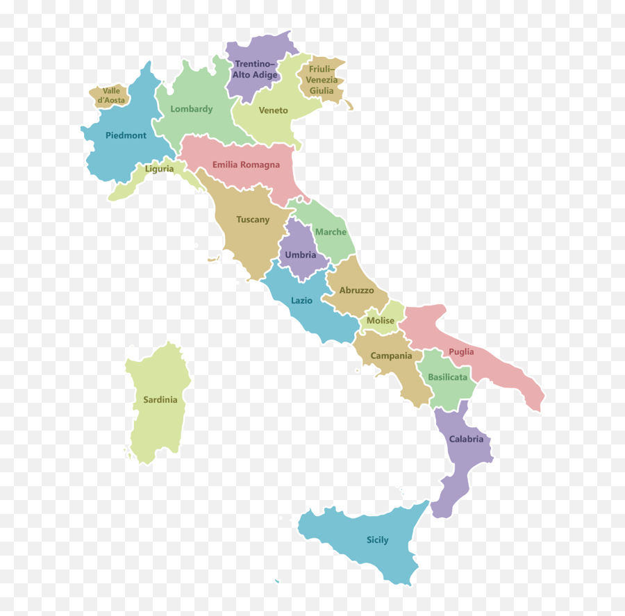 Италия какая республика. Провинции Италии на карте. Регионы Италии на карте. Административная карта Италии. Административно-территориальное деление Италии.