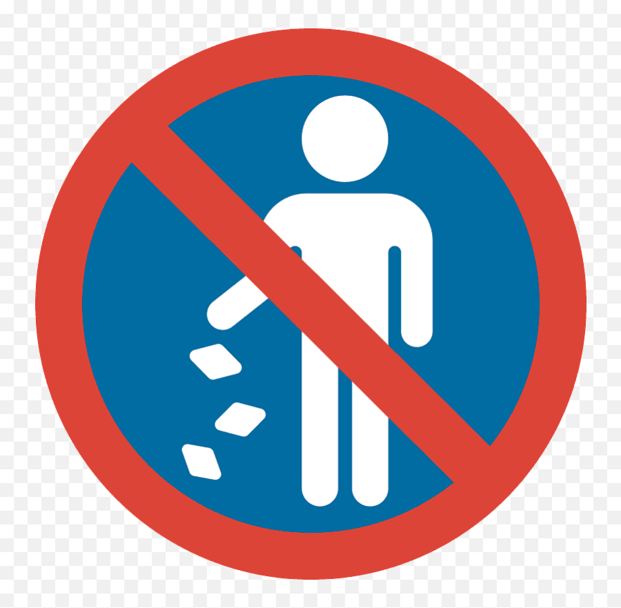 No Littering Emoji Clipart - Angel Tube Station,No Sign Emoji